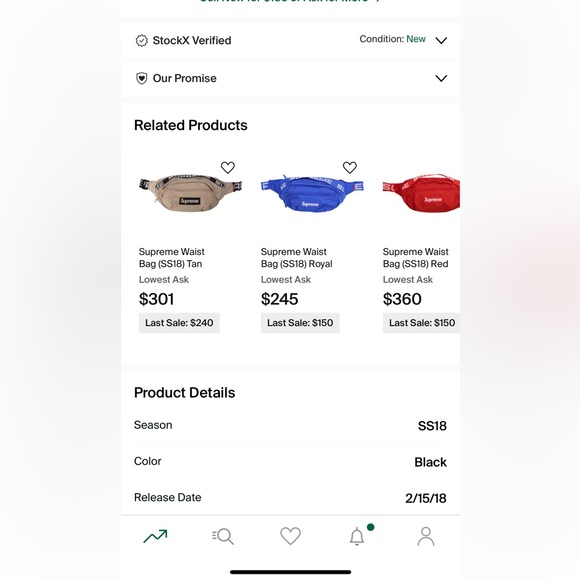 Supreme Men’s waist bag SS18 black - Picture 15 of 17